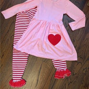 Pink and Red Heart Kids Matching Set